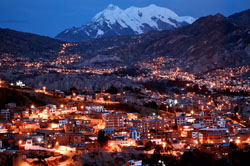 Panoramic view of the city of La Paz