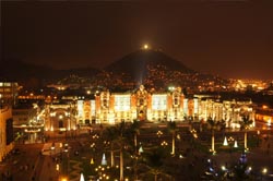 Plaza de Armas of Lima at night